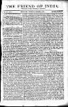 Friend of India and Statesman Thursday 07 October 1852 Page 1