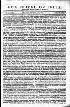 Friend of India and Statesman Thursday 28 October 1852 Page 1