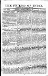 Friend of India and Statesman Thursday 11 November 1852 Page 1