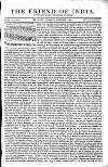 Friend of India and Statesman Thursday 02 December 1852 Page 1