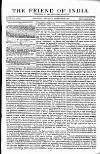Friend of India and Statesman Thursday 23 December 1852 Page 1