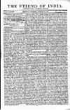 Friend of India and Statesman Thursday 30 December 1852 Page 1