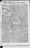 Friend of India and Statesman Thursday 26 January 1854 Page 1