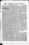 Friend of India and Statesman Thursday 09 March 1854 Page 1
