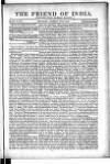 Friend of India and Statesman Thursday 06 July 1854 Page 1