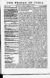 Friend of India and Statesman Thursday 14 September 1854 Page 1