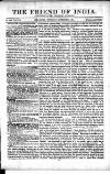 Friend of India and Statesman Thursday 02 November 1854 Page 1