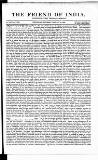 Friend of India and Statesman Thursday 31 January 1856 Page 1