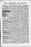 Friend of India and Statesman Thursday 19 March 1857 Page 1