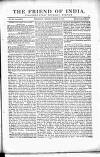 Friend of India and Statesman Thursday 18 March 1858 Page 1