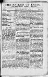 Friend of India and Statesman Thursday 16 April 1863 Page 1