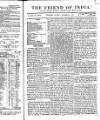 Friend of India and Statesman Thursday 21 September 1871 Page 1