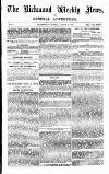 Richmond & Ripon Chronicle Saturday 04 August 1855 Page 1
