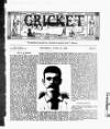 Cricket Thursday 22 June 1882 Page 1