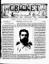 Cricket Thursday 31 August 1882 Page 1