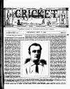 Cricket Thursday 07 September 1882 Page 1
