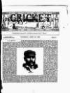 Cricket Thursday 26 April 1883 Page 1