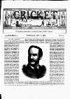 Cricket Thursday 08 May 1884 Page 1