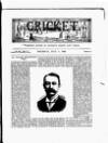 Cricket Thursday 08 July 1886 Page 1