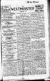 Westminster Gazette Wednesday 27 September 1905 Page 1