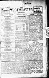 Westminster Gazette Wednesday 01 January 1908 Page 1