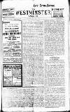 Westminster Gazette Monday 11 January 1909 Page 1