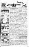Westminster Gazette Saturday 17 September 1910 Page 1