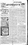 Westminster Gazette Tuesday 03 January 1911 Page 1