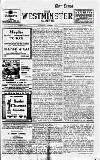 Westminster Gazette Thursday 16 January 1913 Page 1