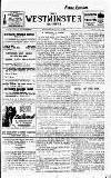 Westminster Gazette Saturday 18 January 1913 Page 1