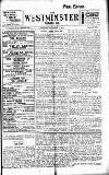 Westminster Gazette Saturday 13 September 1913 Page 1