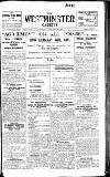 Westminster Gazette Saturday 29 January 1921 Page 1