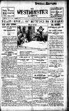 Westminster Gazette Tuesday 25 October 1921 Page 1