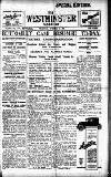 Westminster Gazette Thursday 27 October 1921 Page 1