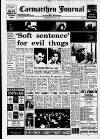Carmarthen Journal Wednesday 07 October 1992 Page 1