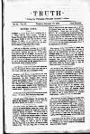 Truth Thursday 19 September 1878 Page 1