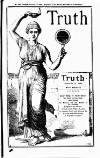 Truth Thursday 15 January 1885 Page 1