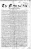 Metropolitan Saturday 01 November 1856 Page 1