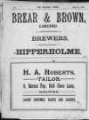 BREAR & BROWN, LIMITED. BREWERS, HIPPERHOLME. H. A. ROBERTS, TAILOR, 8, Barum Top, Bull Close Labe,