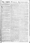 Sheffield Public Advertiser Tuesday 11 January 1763 Page 1