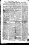 Sheffield Public Advertiser Saturday 15 January 1774 Page 1