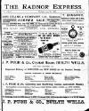 Radnor Express Thursday 30 June 1898 Page 1