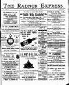 Radnor Express Thursday 21 July 1898 Page 1