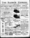 Radnor Express Thursday 05 July 1900 Page 1