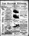 Radnor Express Thursday 19 July 1900 Page 1