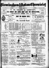 Birmingham & Aston Chronicle Saturday 29 October 1887 Page 1