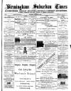 Birmingham Suburban Times Saturday 23 October 1886 Page 1