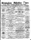 Birmingham Suburban Times Saturday 20 August 1887 Page 1