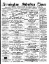 Birmingham Suburban Times Saturday 10 March 1888 Page 1