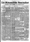Rhondda Socialist Newspaper Saturday 26 October 1912 Page 1